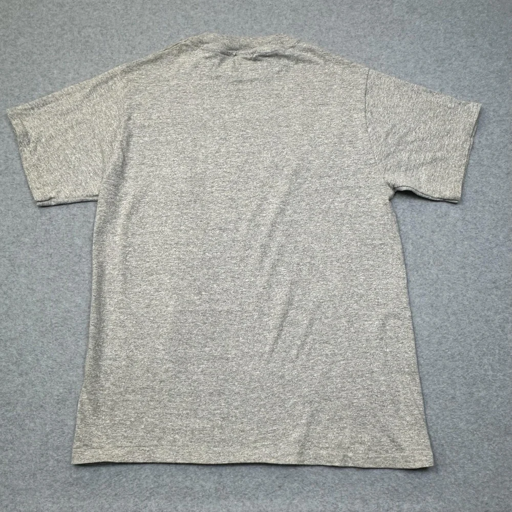 VTG Wisconsin Badgers T-Shirt Mens L‎ Gray 90s Single Stitch MacGregor Sand Knit